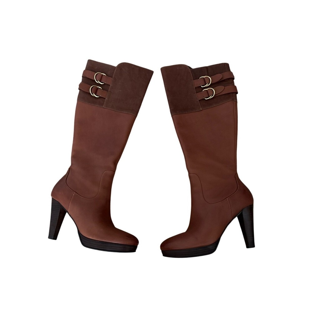 Cole Haan Brown Platform Heel‎ Boots
